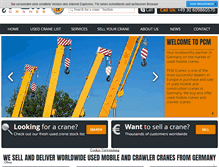 Tablet Screenshot of pcm-cranes.com